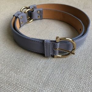 Salvatore Ferragamo Belt Gancini Purple Leather EUC